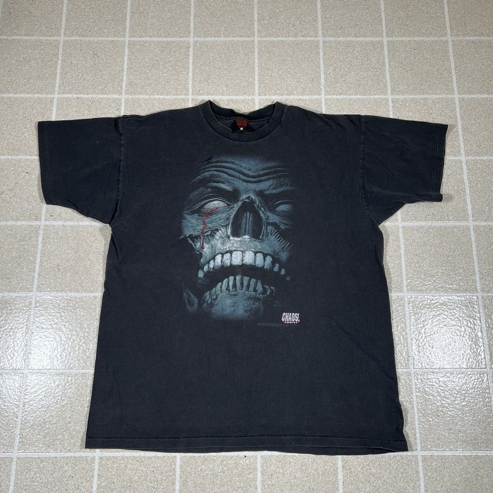 Vintage 1998 Chaos Comics Evil Ernie Big Face Tshirt Horror Size XL Made In USA